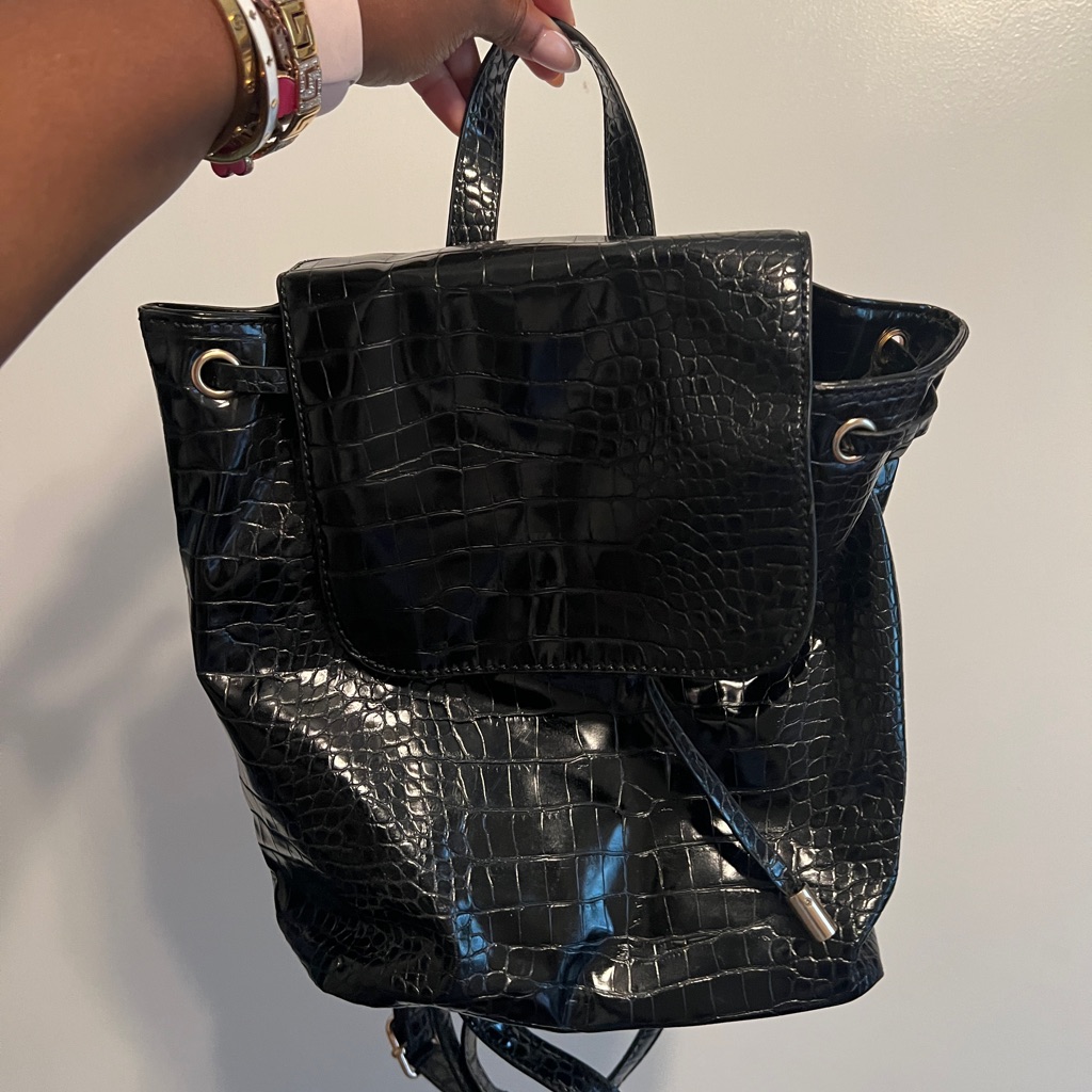 Black Crocodile Backpack